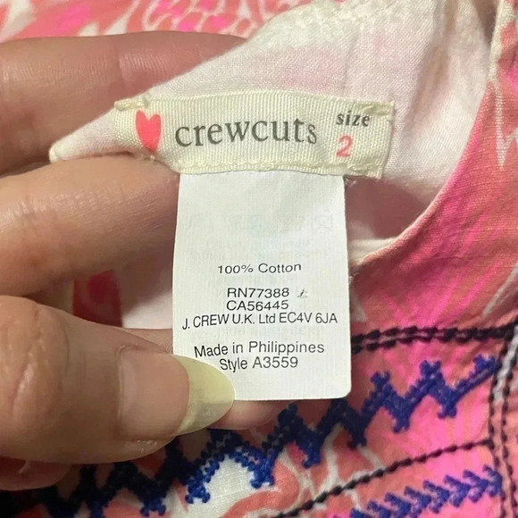 J. Crew Crewcuts Floral Embroidered Boho A-Line Cotton Dress - Picture 8 of 8